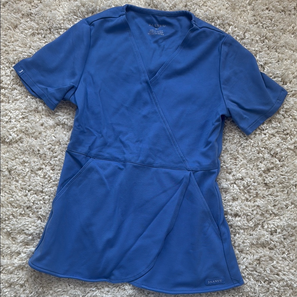 Jaanuu Women's Blue Scrub Top